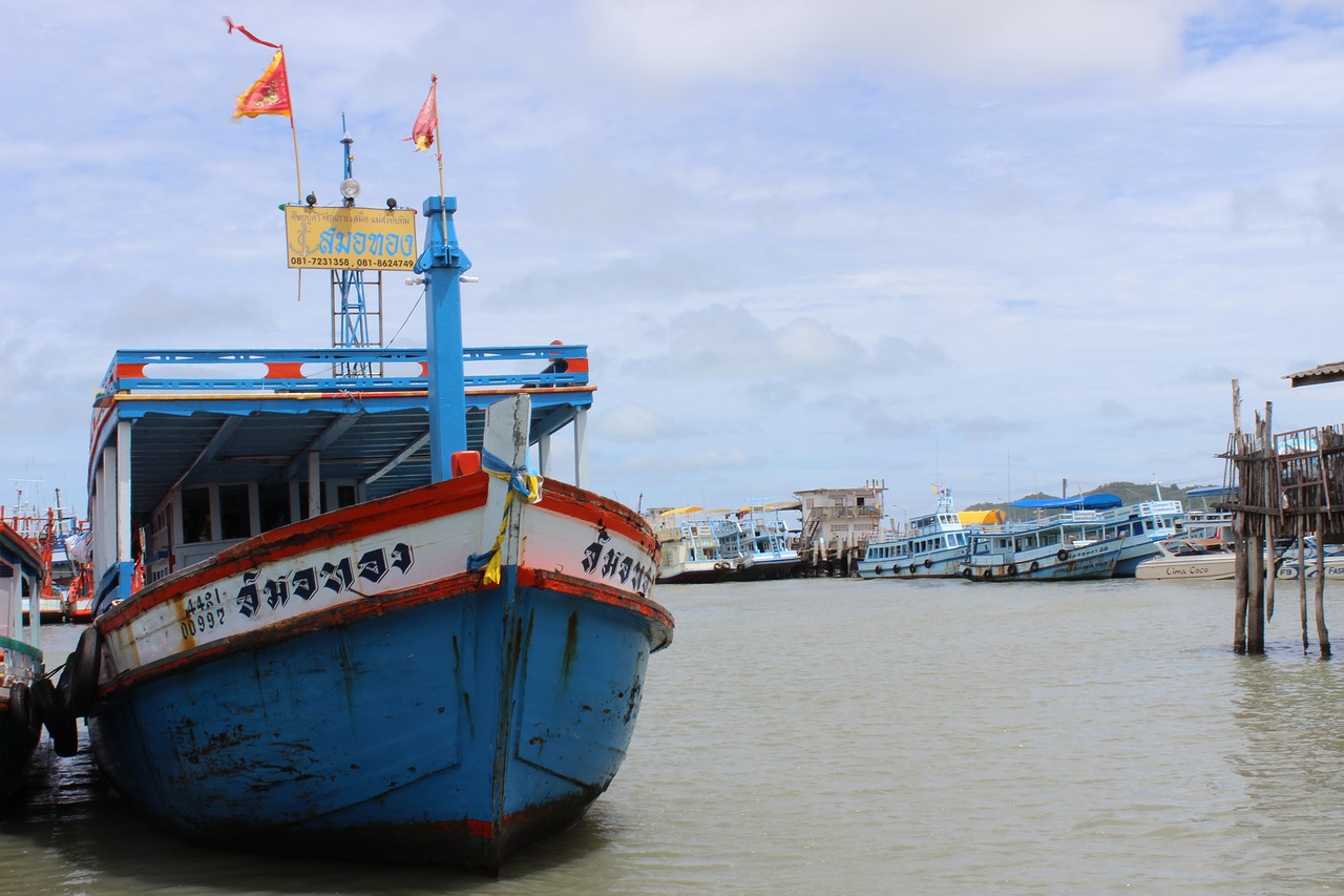 fish trap sea ship free photo