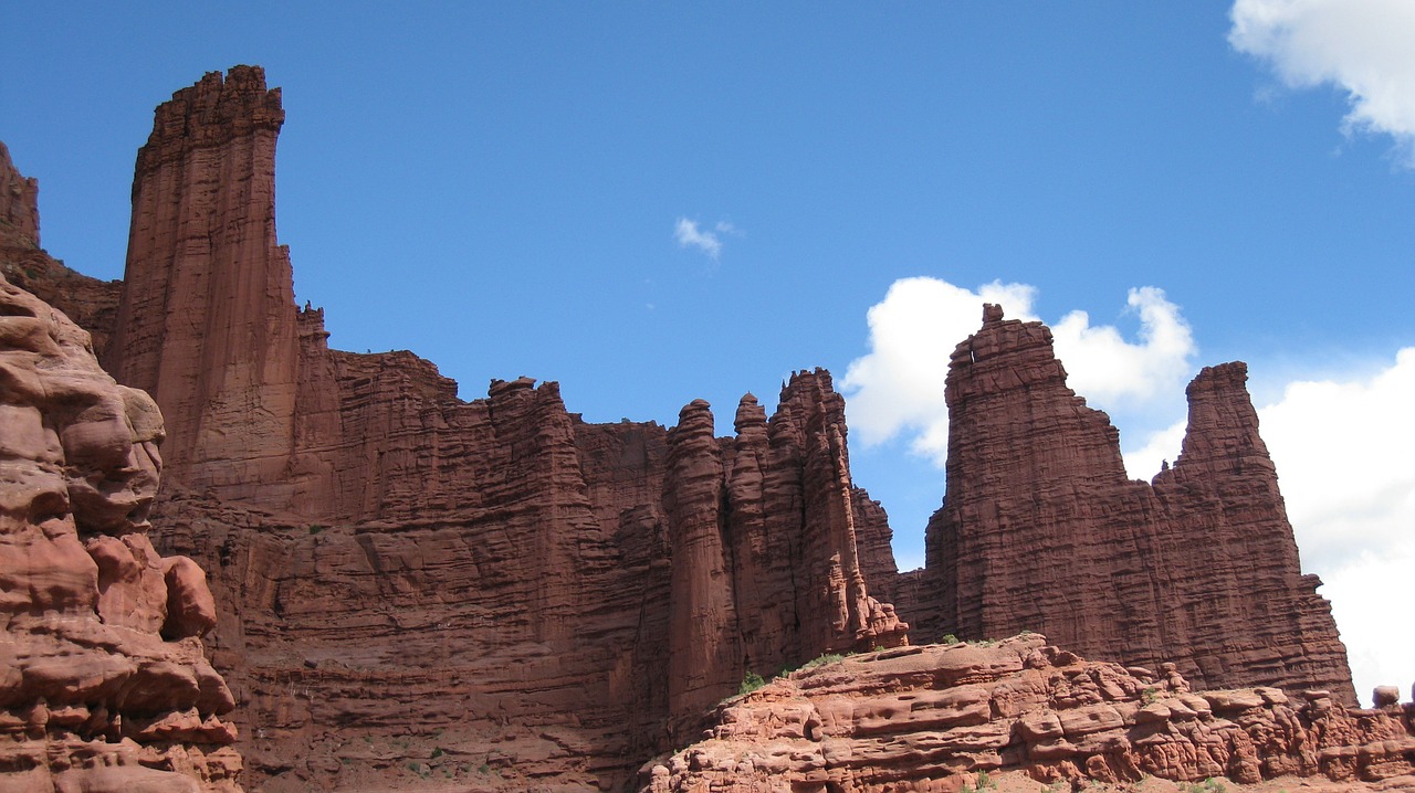 fisher towers landscape sand stone free photo