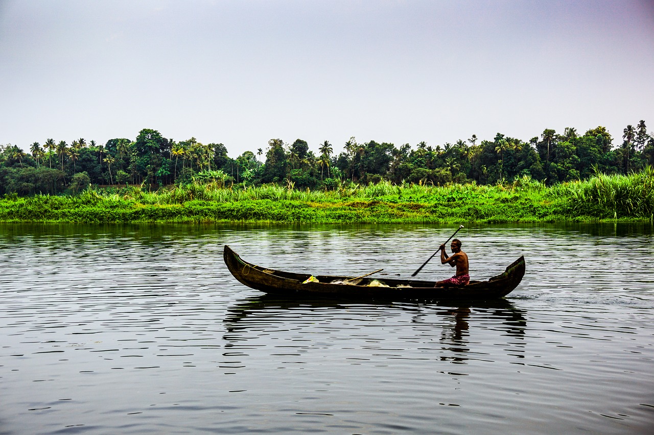 fisherman river fishing free photo