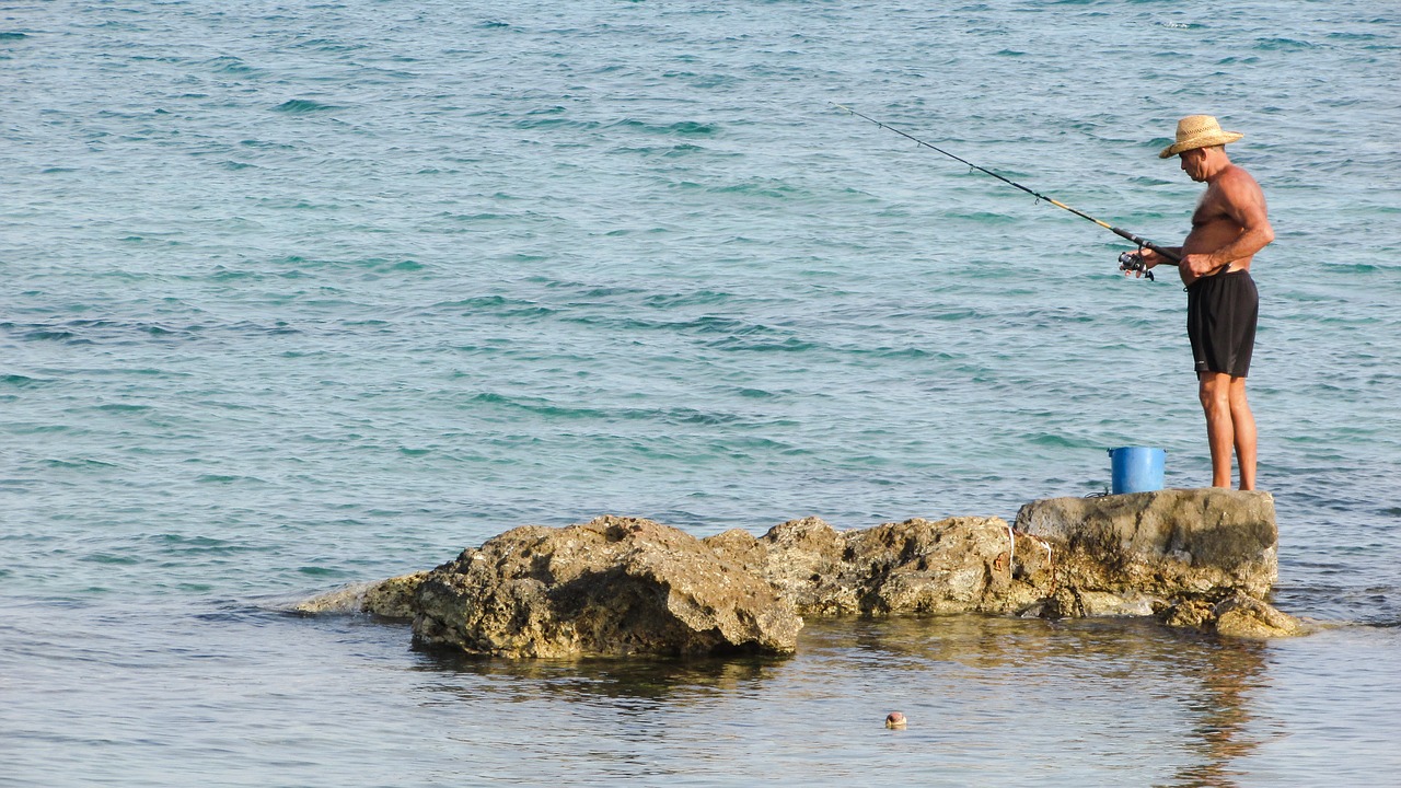 fisherman sea fishing free photo