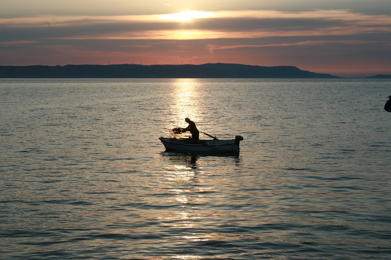 fisherman croatia sea free photo