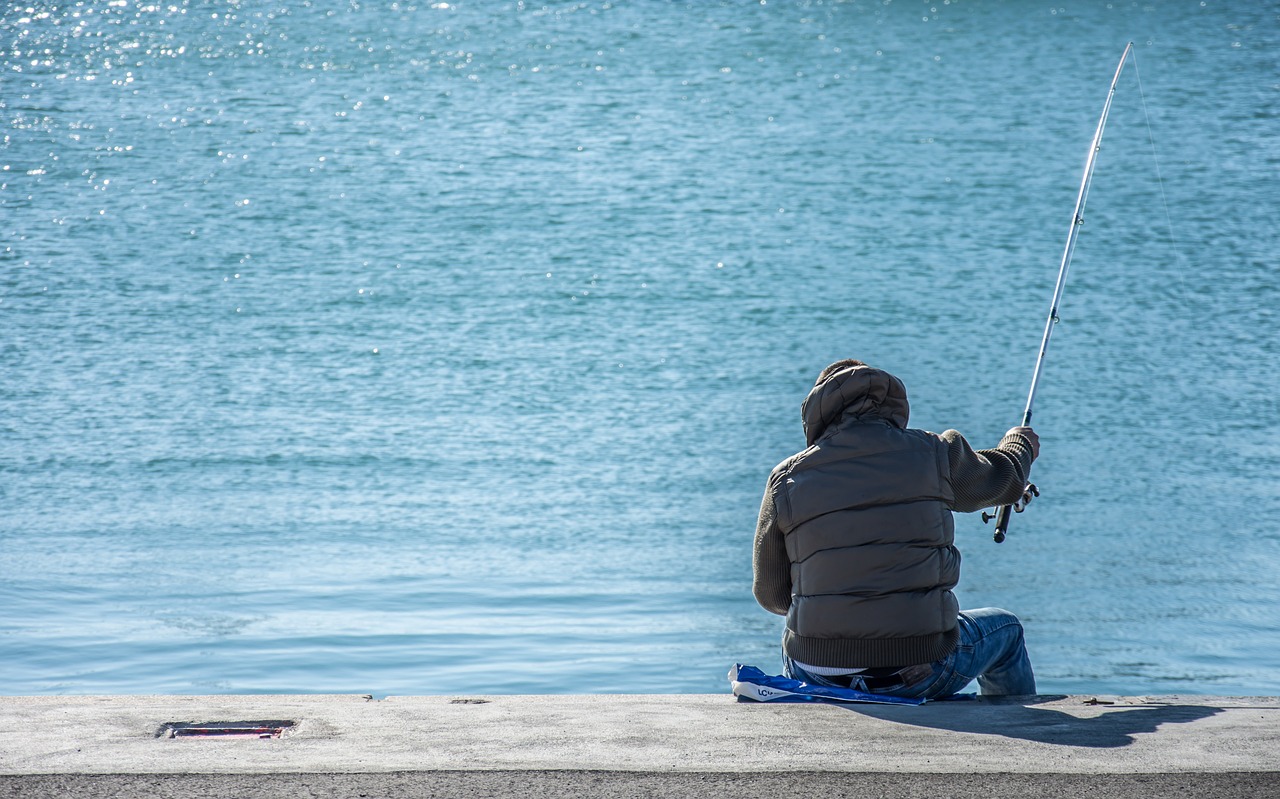 fisherman fishing port free photo