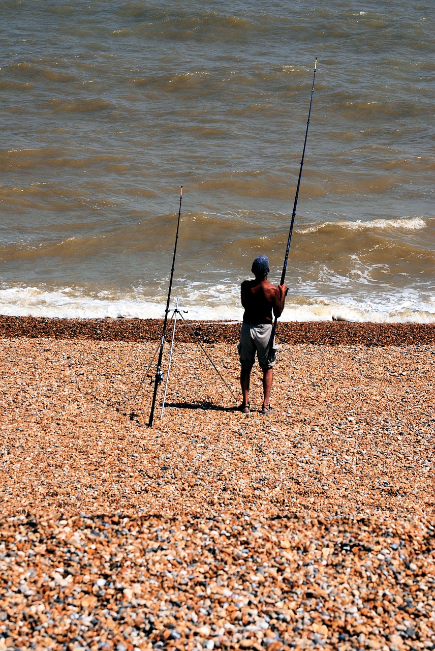 fisherman ocean beach free photo