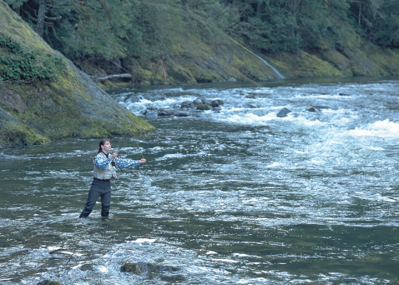 fisherman angler woman free photo