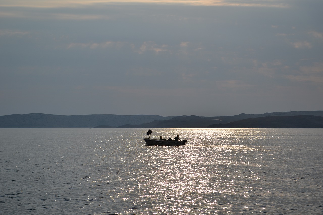 fisherman and dog fisherman adriatic sea free photo