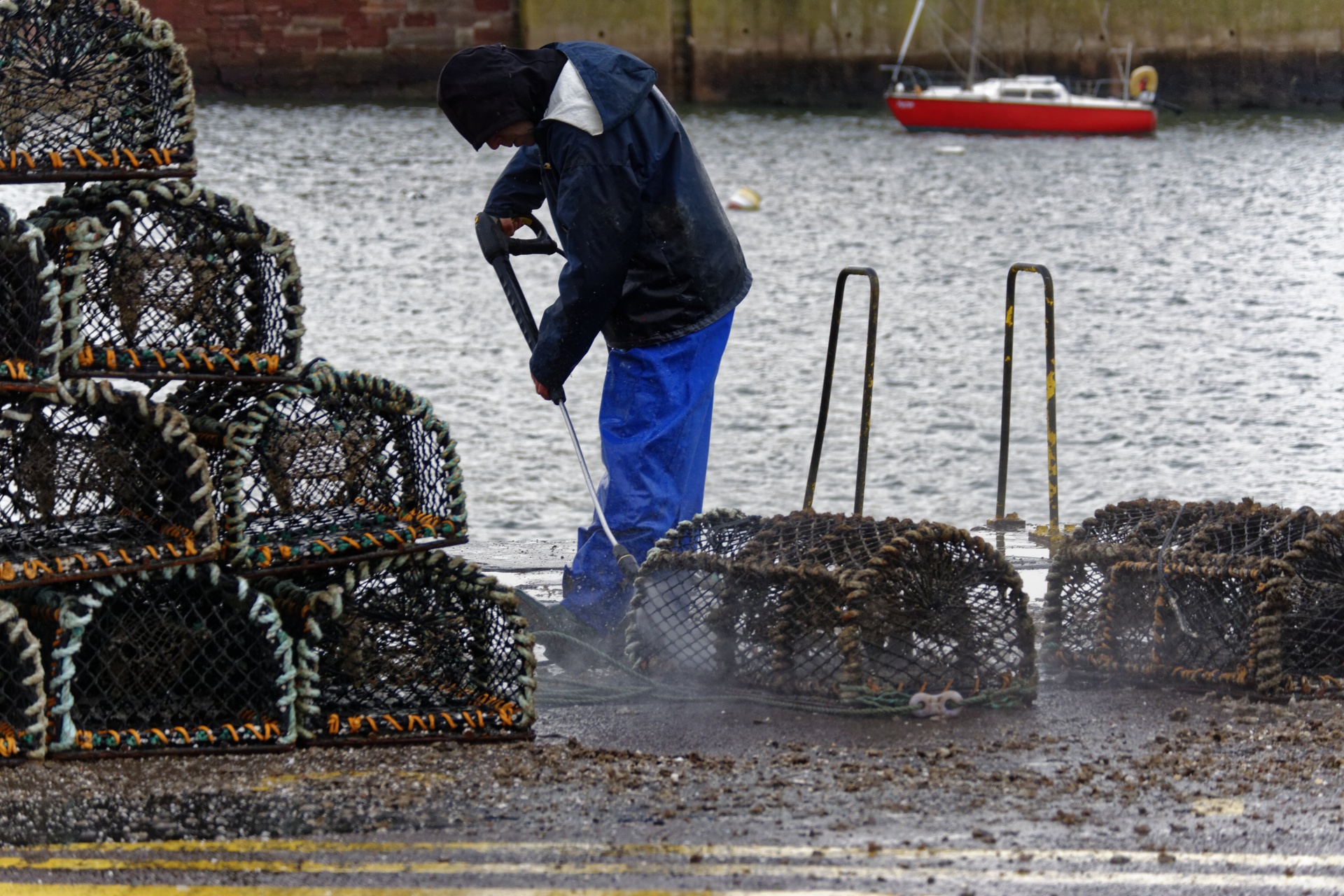 fisherman creels harbor free photo