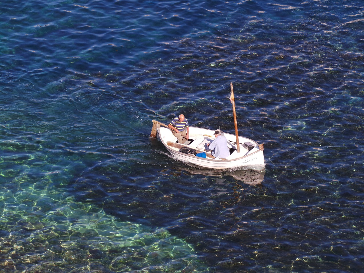 fishermen sea boat free photo