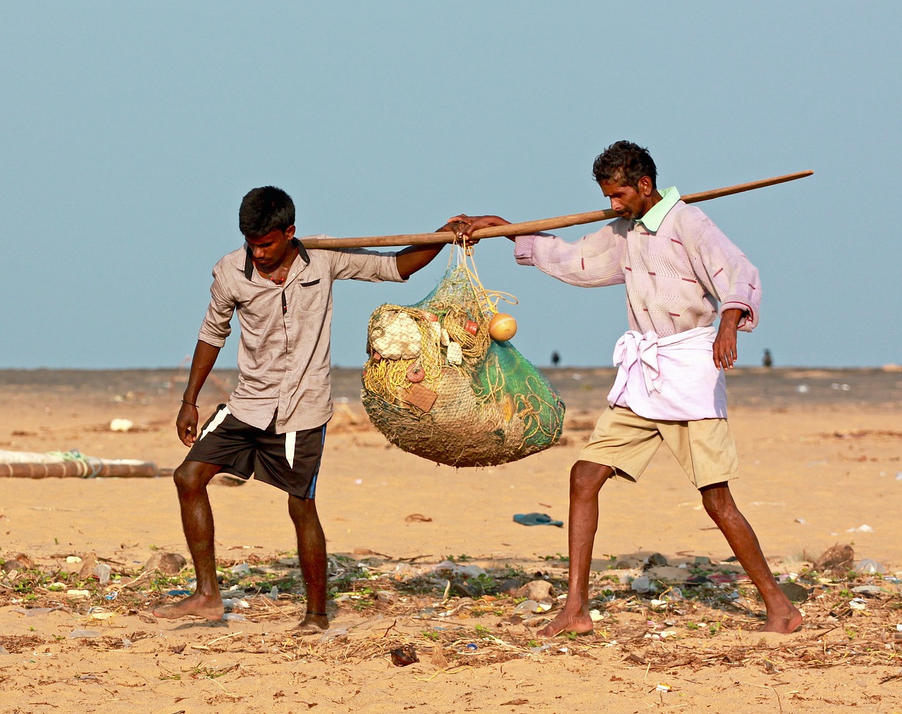 fishermen nets ocean free photo
