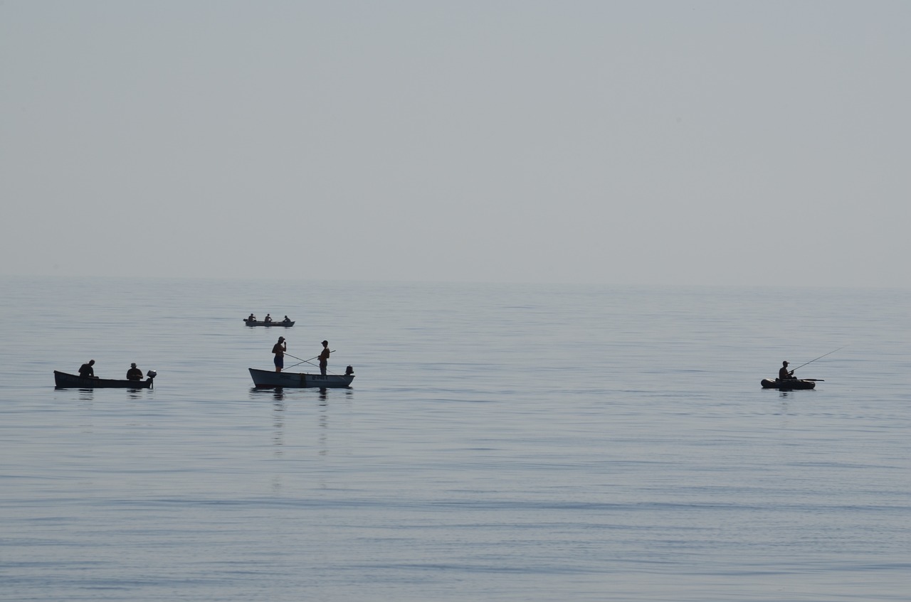 fishermen boats sea free photo