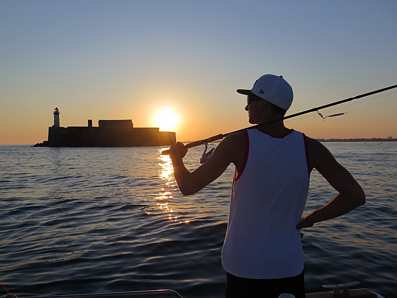 fishing fisherman sea free photo