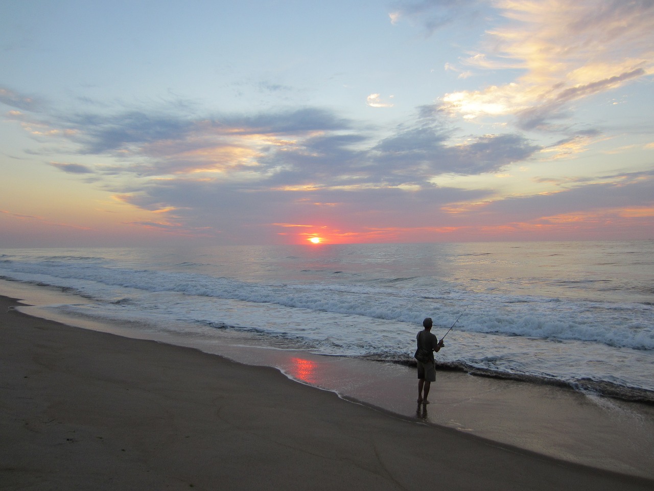 fishing jersey shore ocean free photo