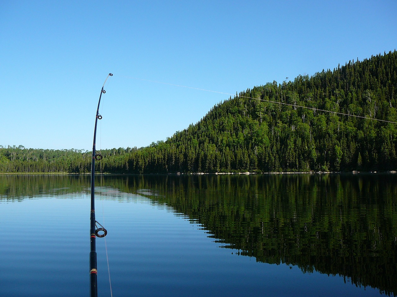 fishing water blue free photo