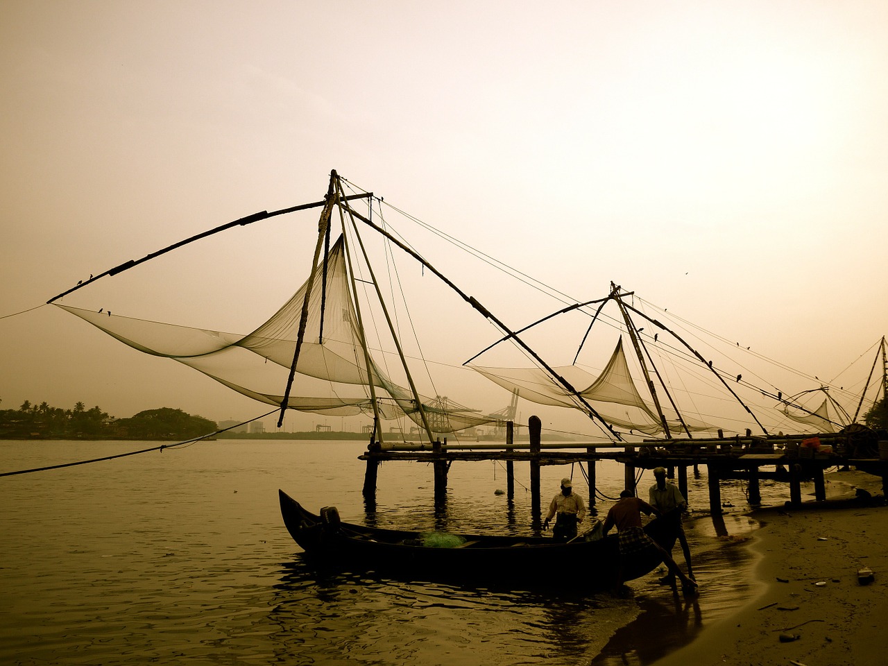 fishing chinese fishing nets free photo