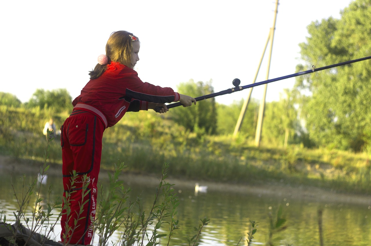 fishing girl rod free photo