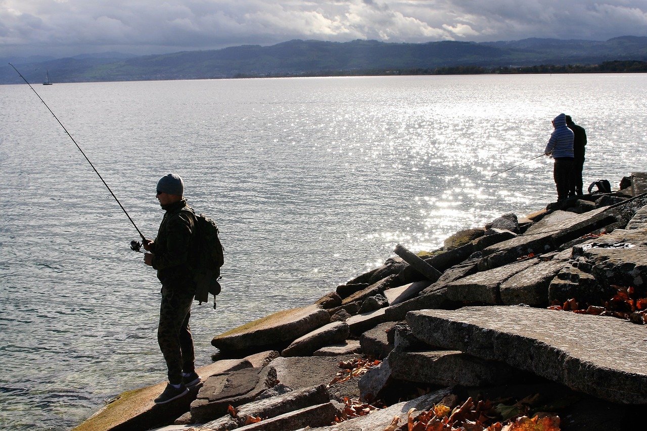 fishing cloudy peace of mind free photo