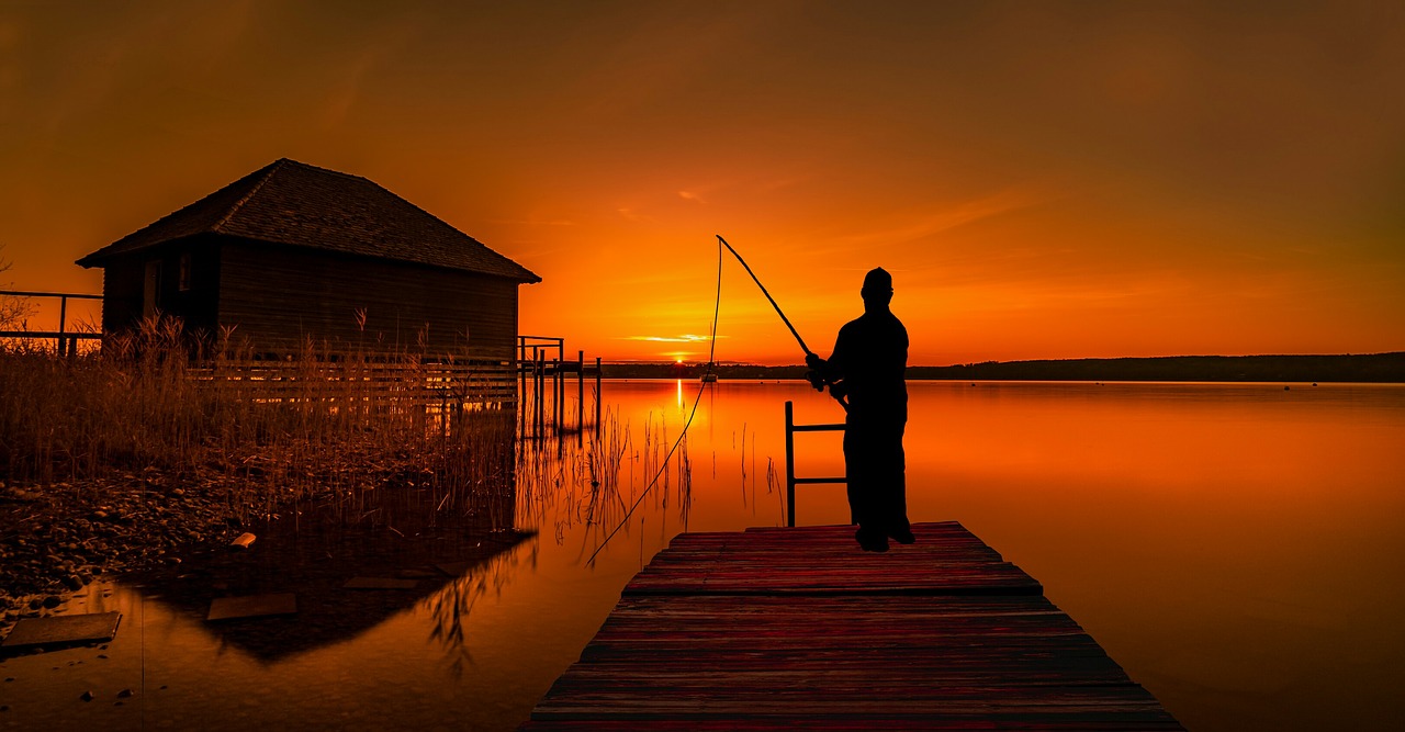 fishing  fisherman  lake free photo
