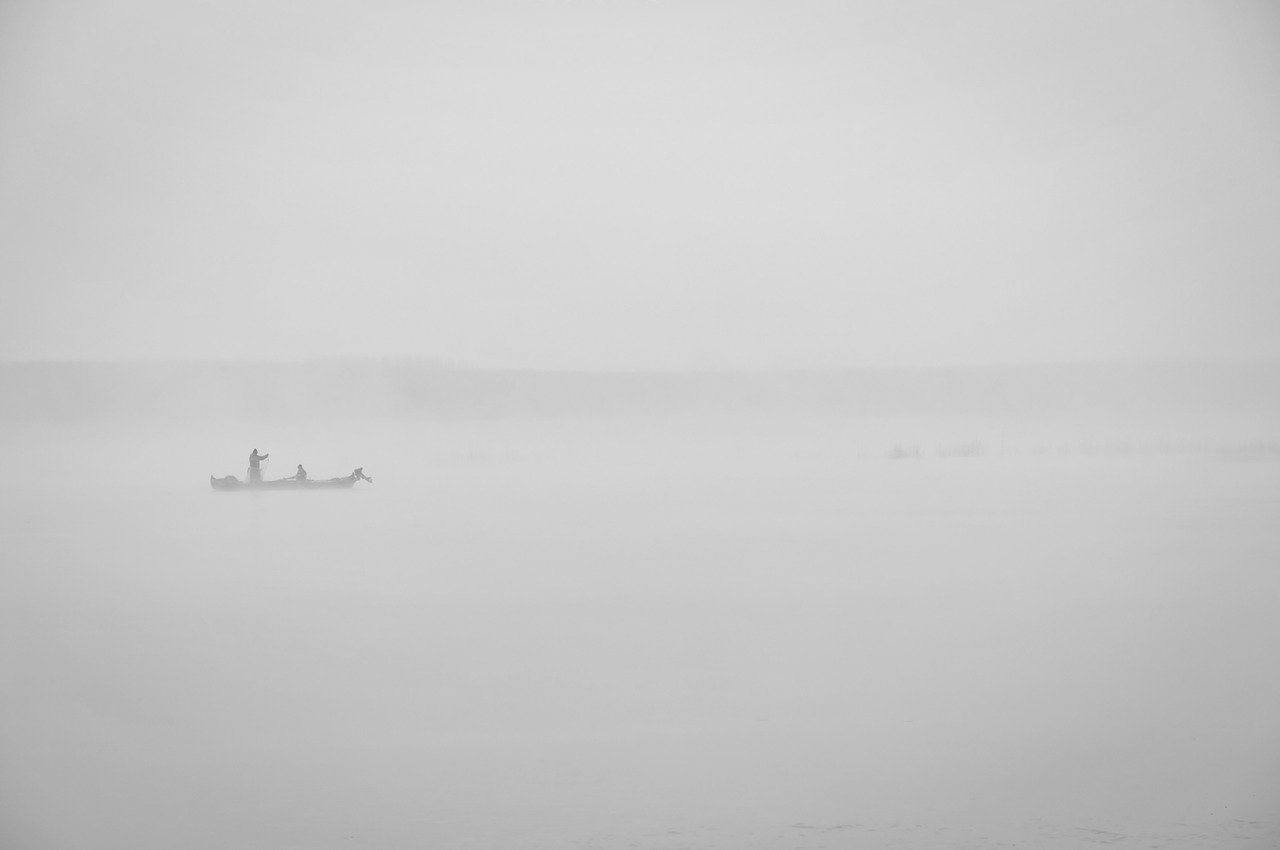 fishing fog mystery free photo