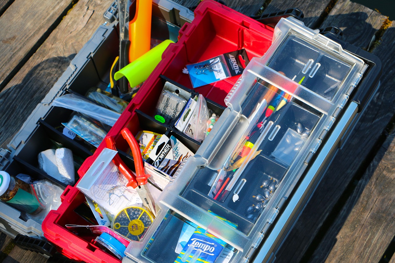 fishing accessories container plastic free photo