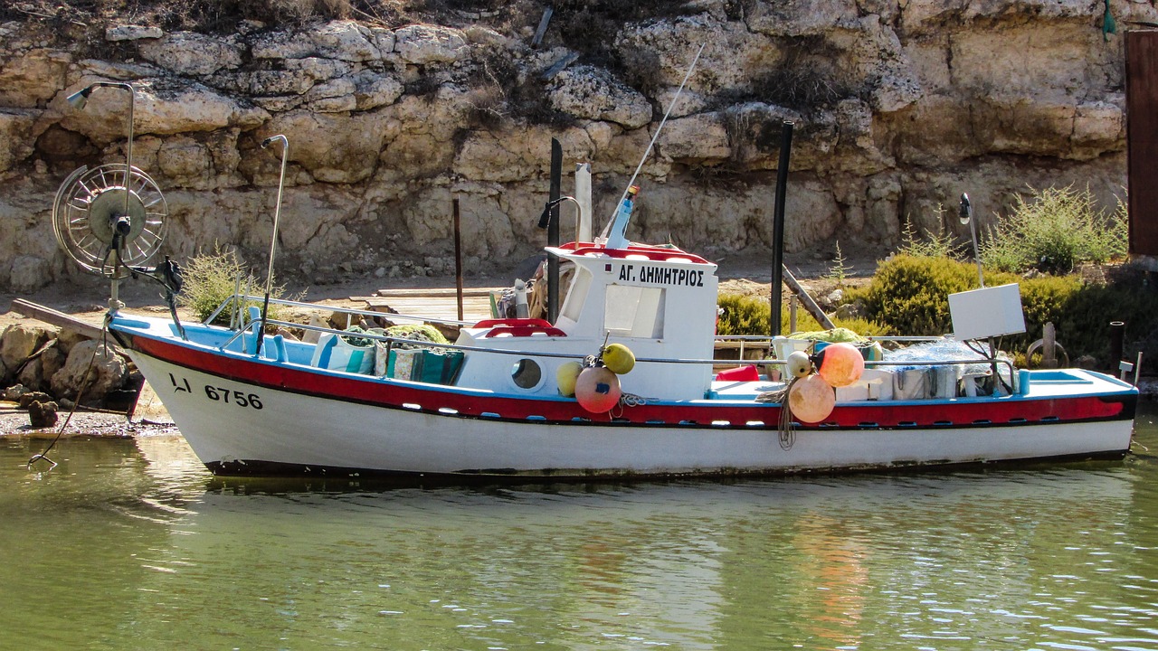 fishing boat fishing shelter potamos liopetri free photo