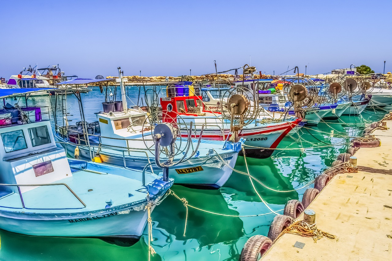 fishing boat reflections harbor free photo