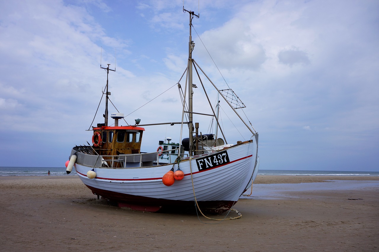 fishing boat denmark loekken free photo