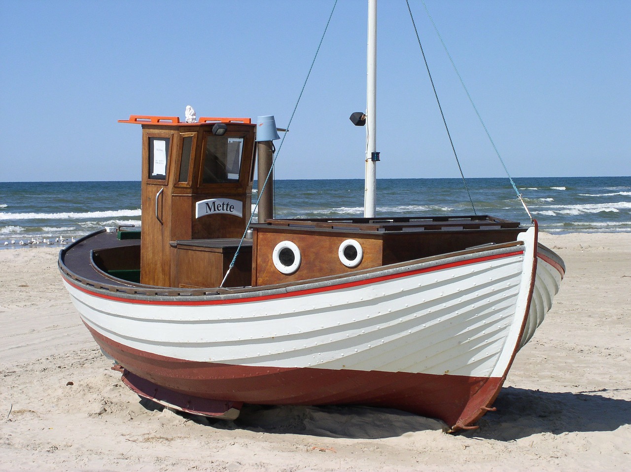fishing boat denmark beach free photo
