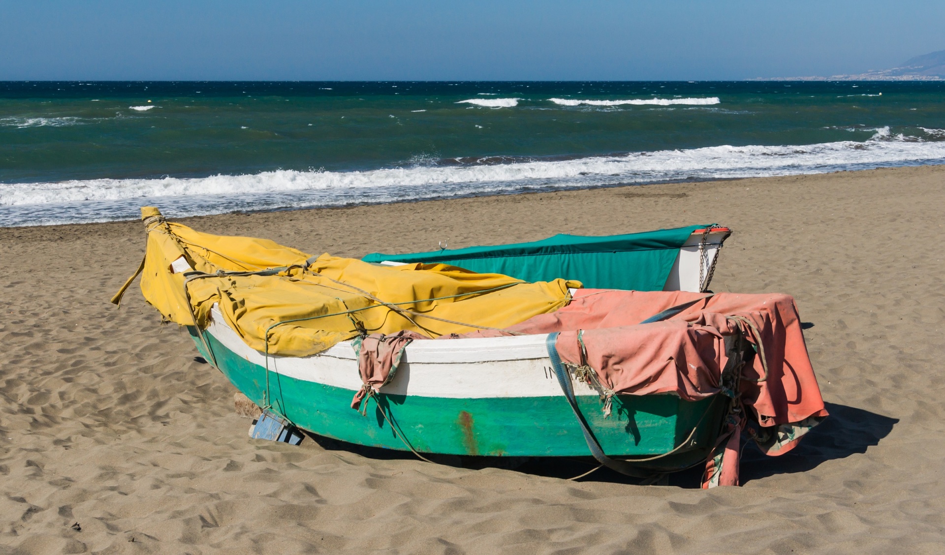 fishing boat beach sand free photo