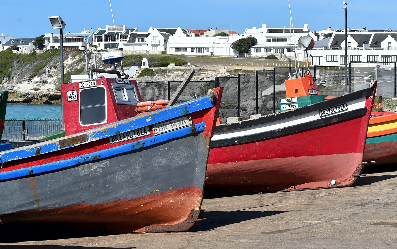 fishing boats  dry dock  south africa free photo