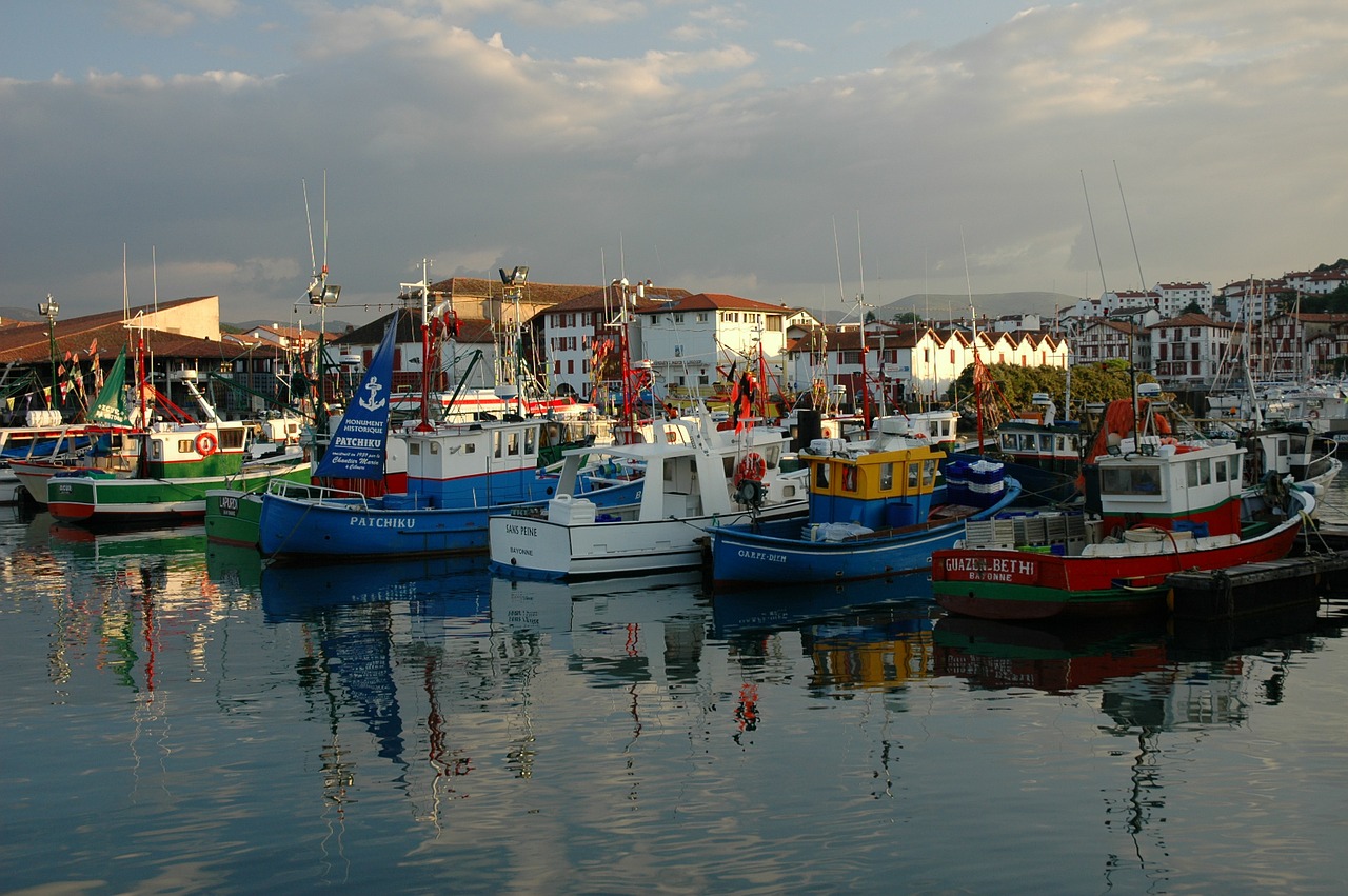 fishing boats port basque country free photo