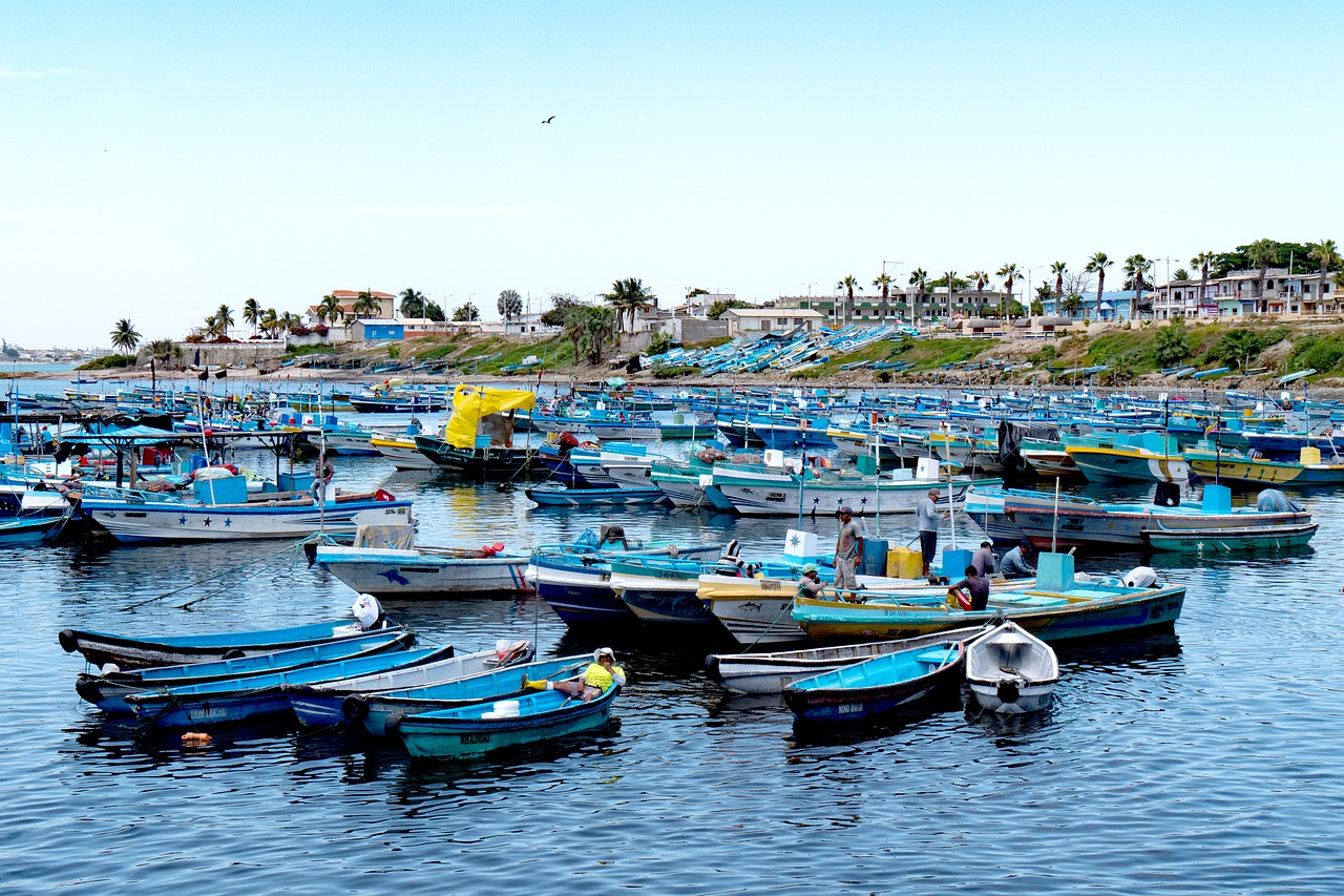 fishing boats  blue  fisherman free photo