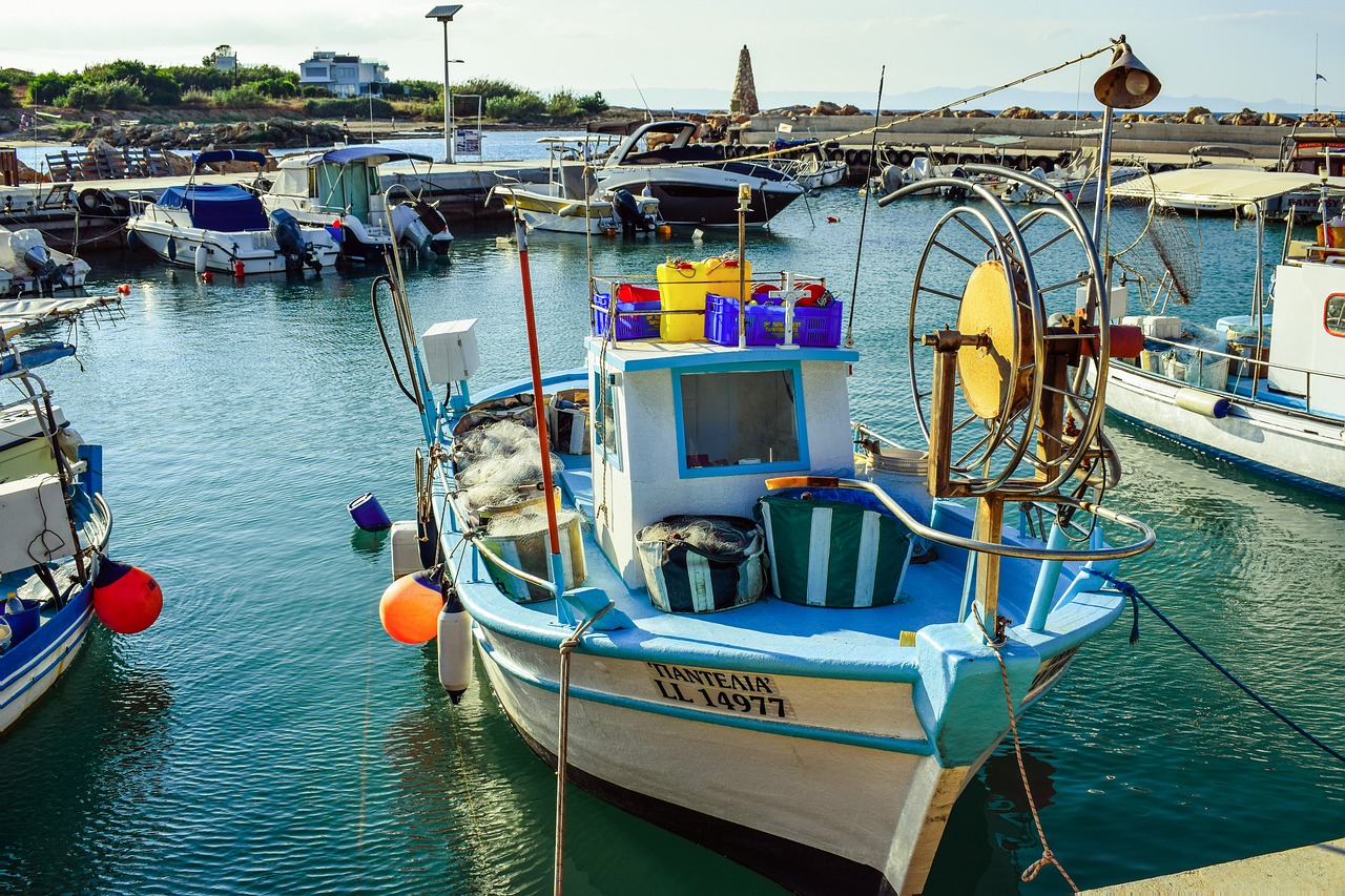 fishing harbor boat scenery free photo