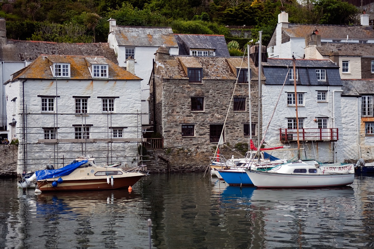 fishing harbour waterside houses yachts free photo