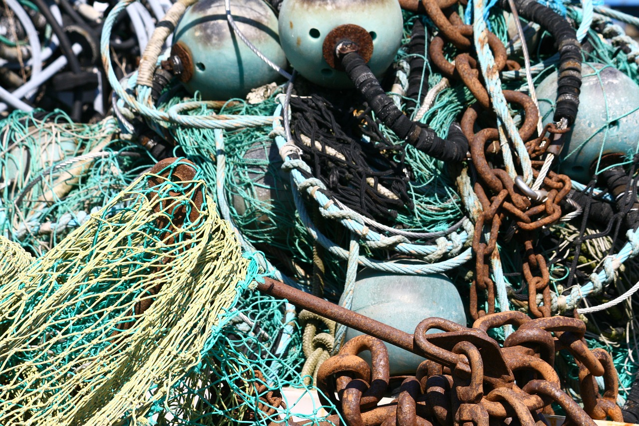 fishing industry harbor atmosphere rope free photo
