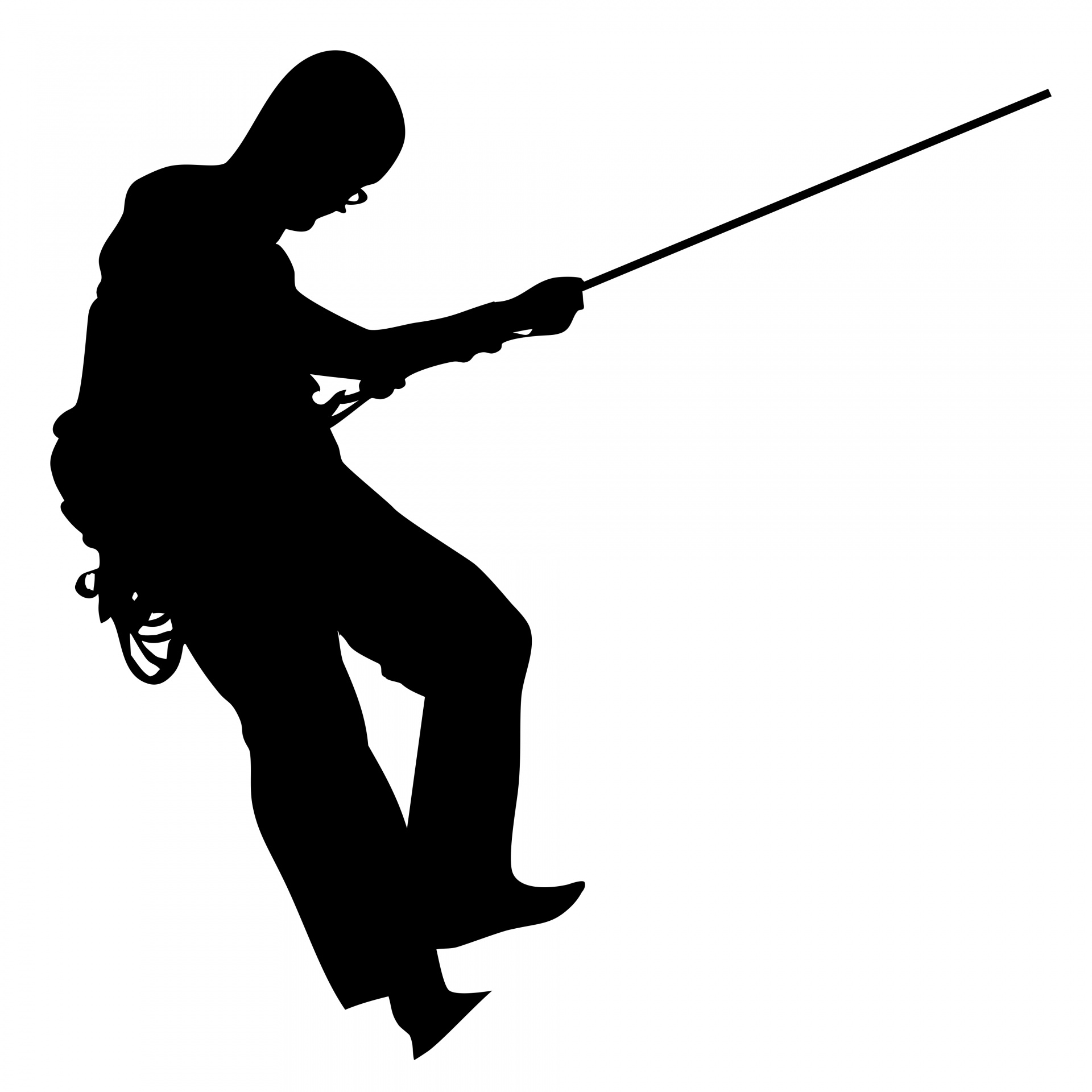 silhouette fishing man free photo