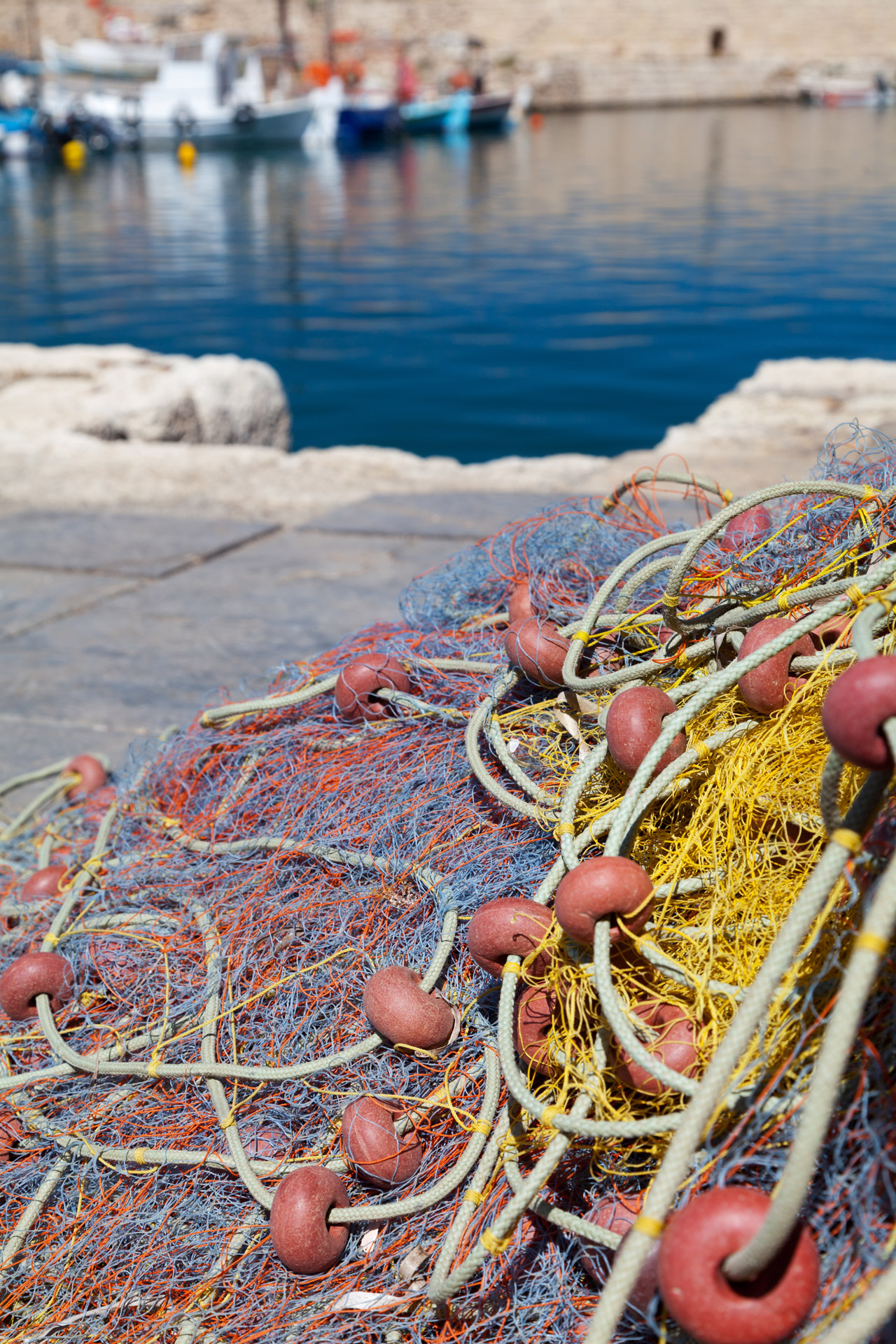 fishing net harbor boat free photo