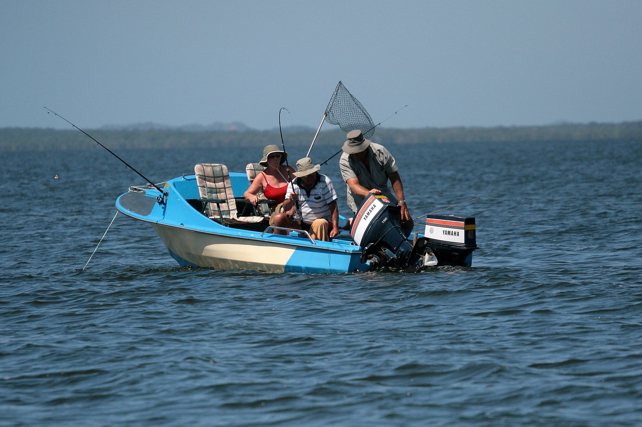 fishing trip indian ocean snagged outboard motor free photo