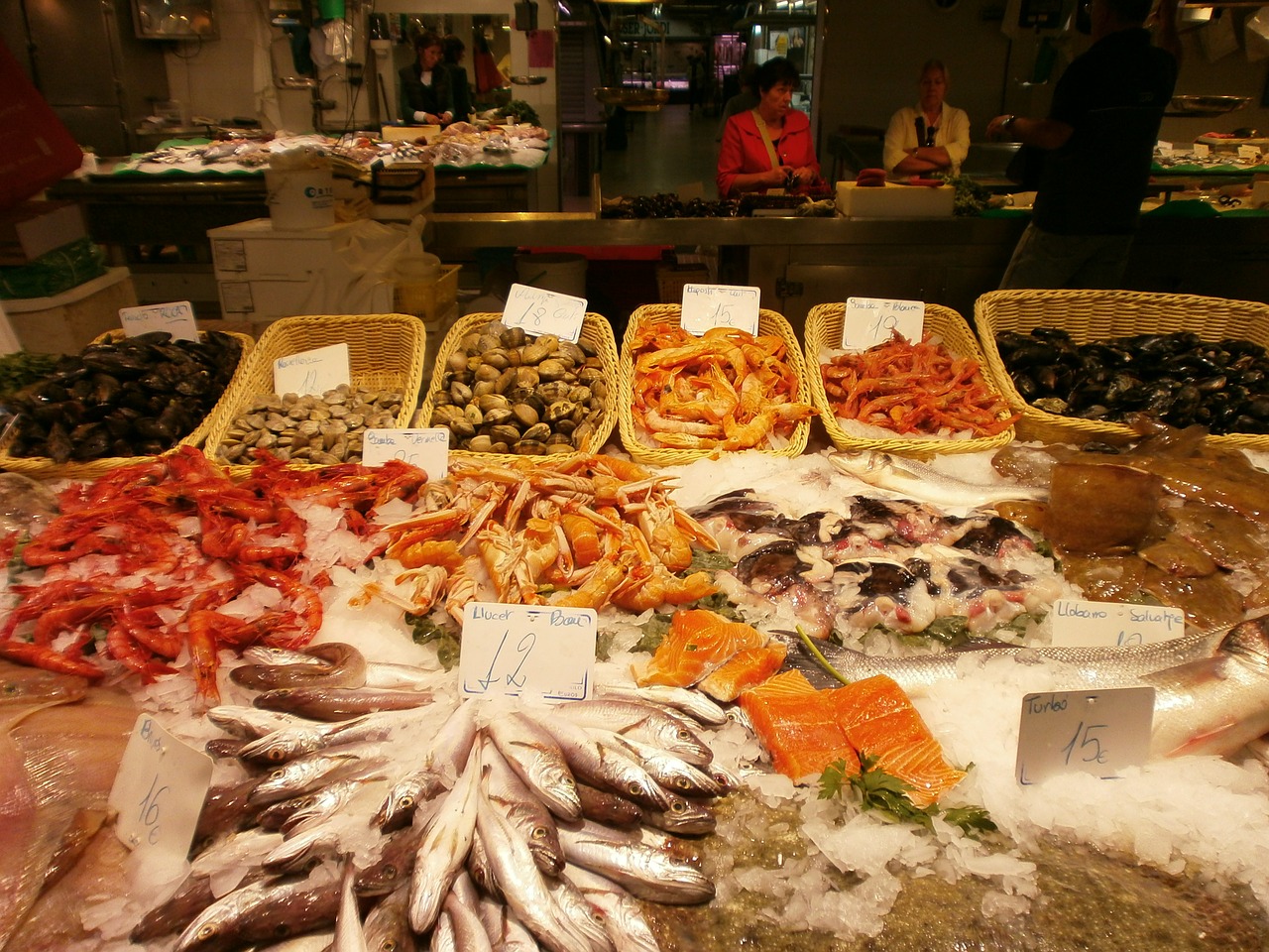 fishmonger fish market hall free photo