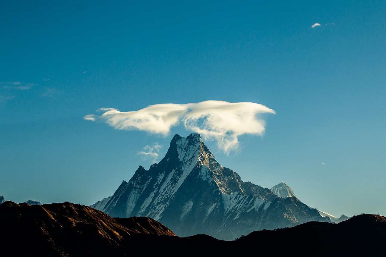 fishtail mountain landscape free photo