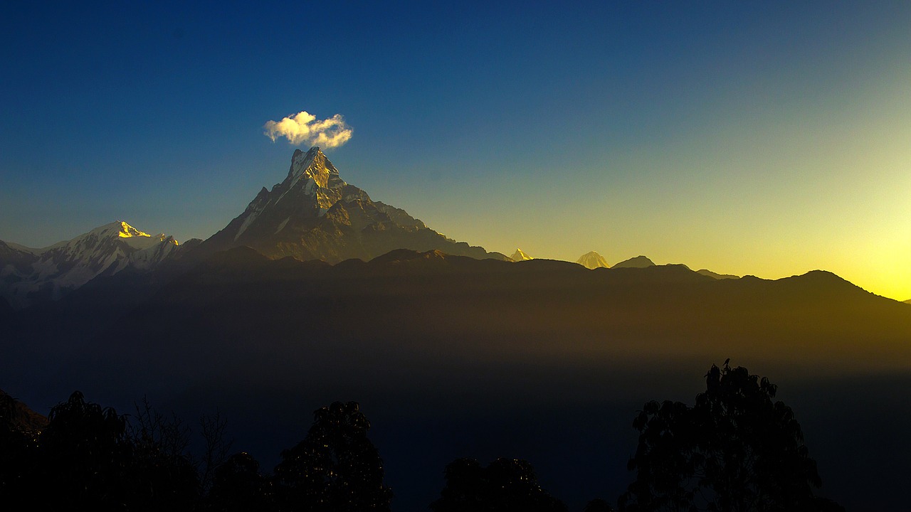 fishtail  mountain  himalayas free photo