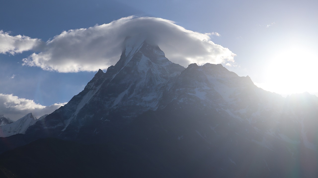 fishtail  nepal  mountain free photo