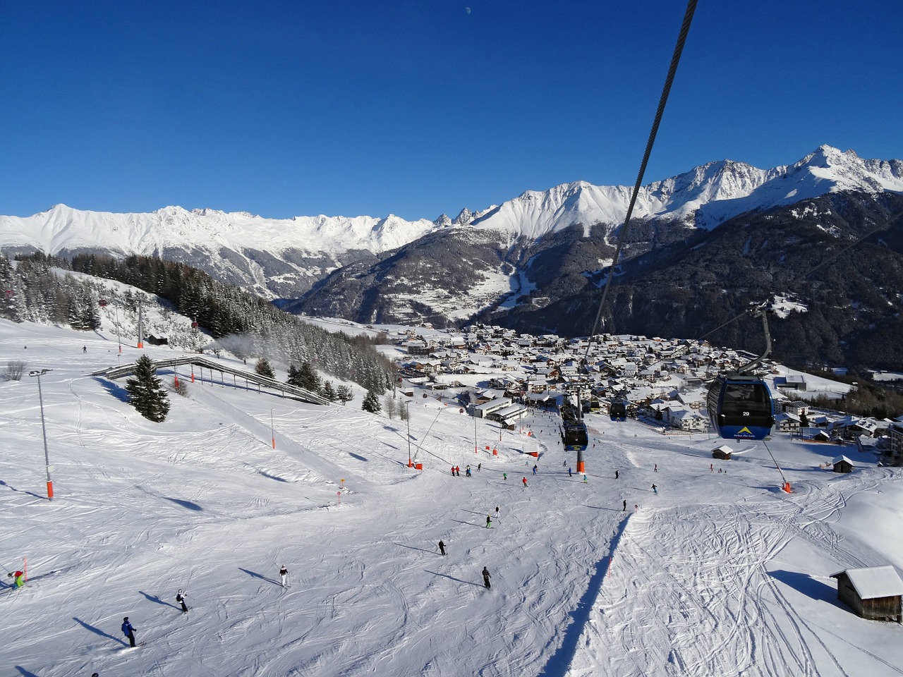 fiss serfaus ski resort free photo