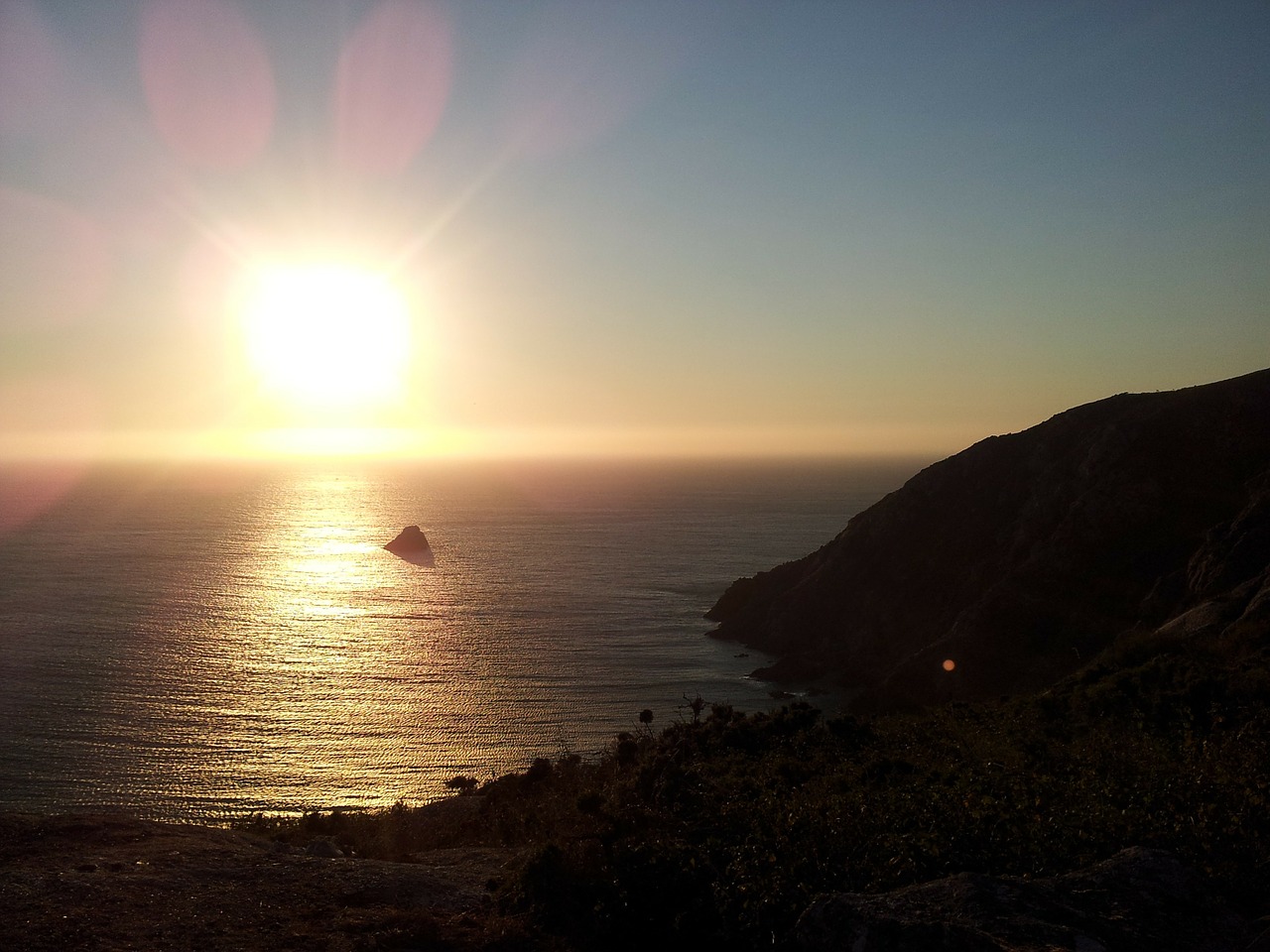 fisterra sunset galicia free photo