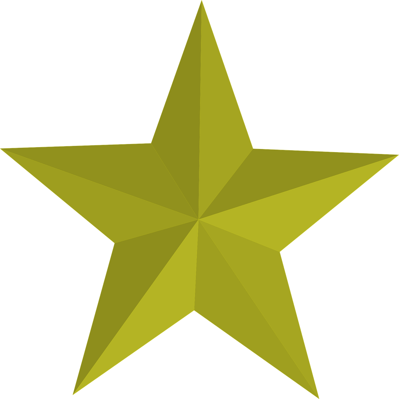 five five-pointed star gold free photo