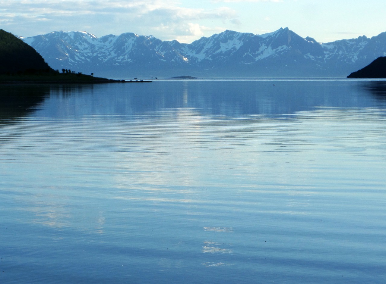 fjord sea mountains free photo