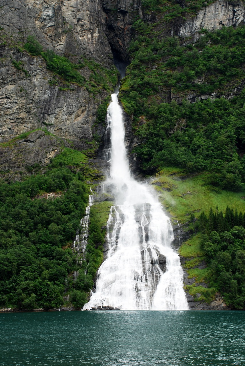 fjord northwest norway waterfalls free photo