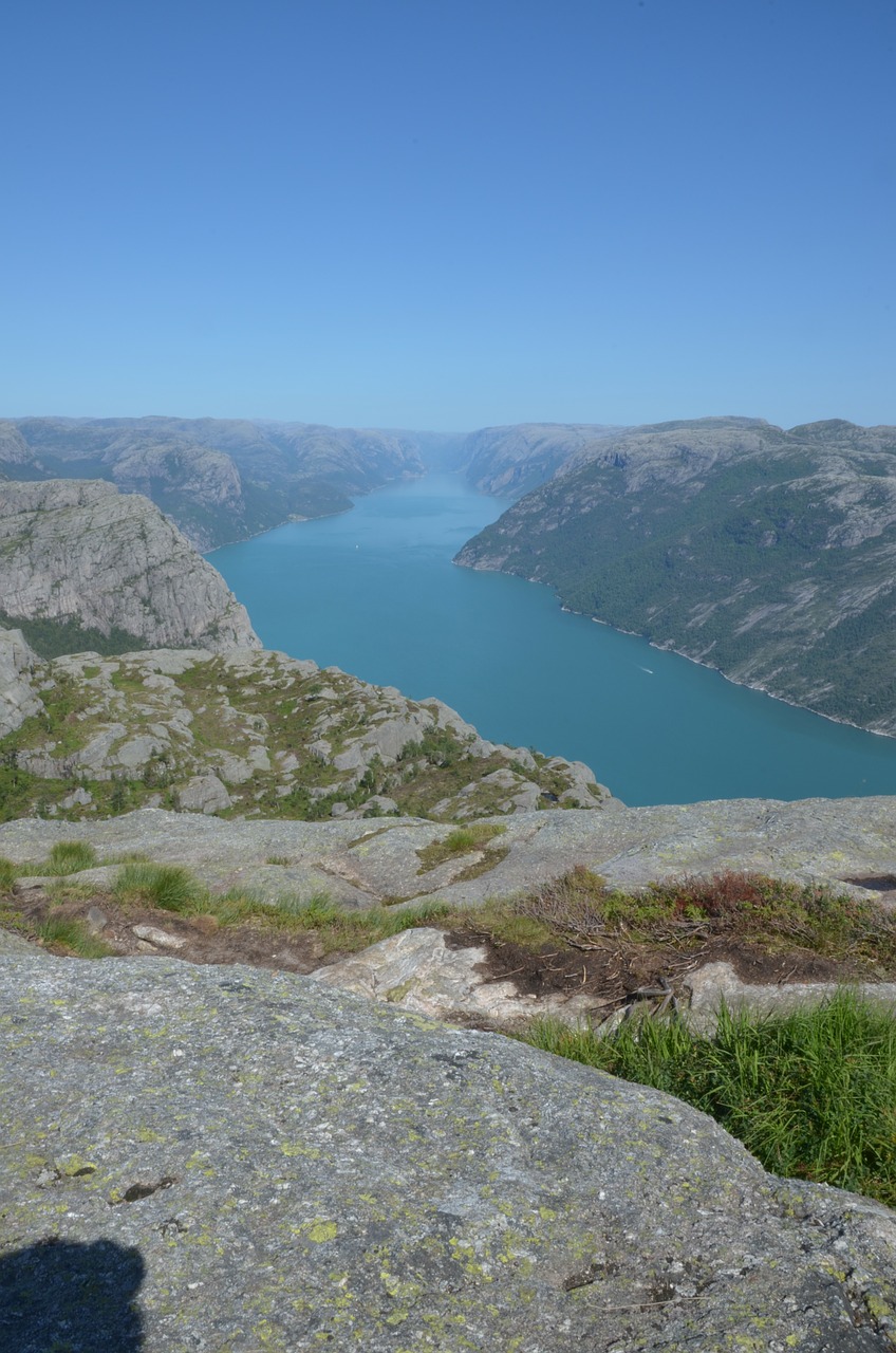 fjord mountain nature free photo