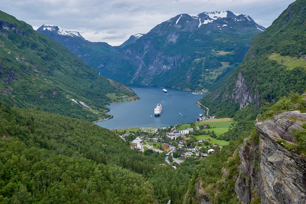 fjord norway boats free photo