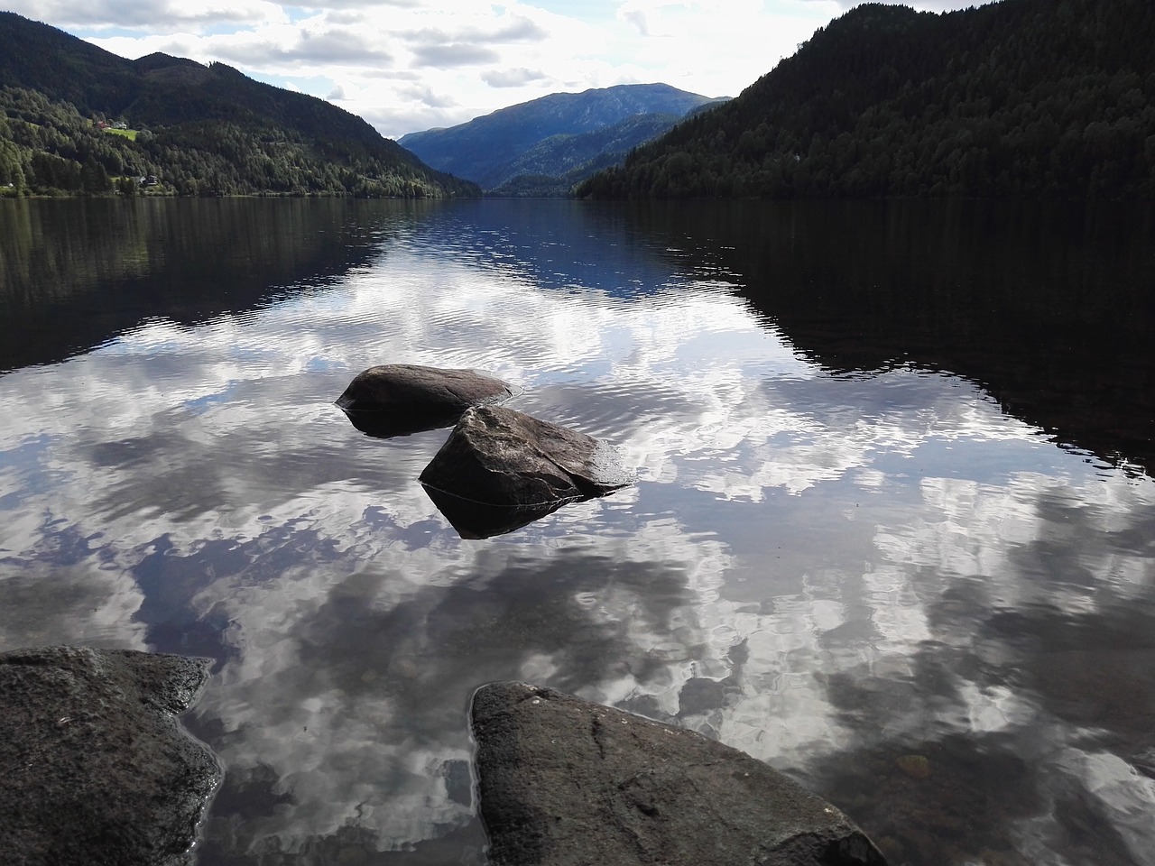 fjord lake water free photo