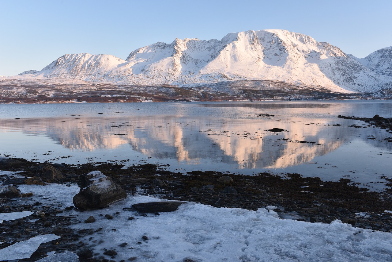 fjord  snow  landscape free photo