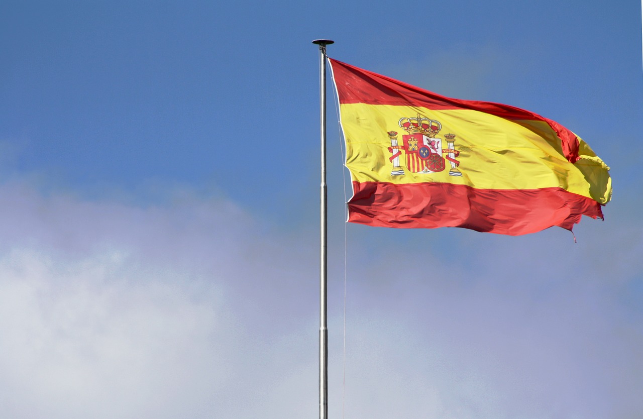 flag spain mast free photo